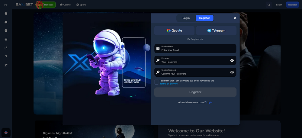 فرم ثبت نام بکس بت فرم ثبت نام بکس بت